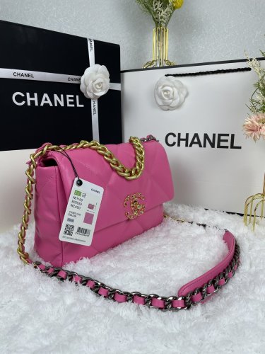 Chanel Womens Bags Shoulder Messenger Bags Chanel 19 Flap Bag Luxury Brand with Original Box