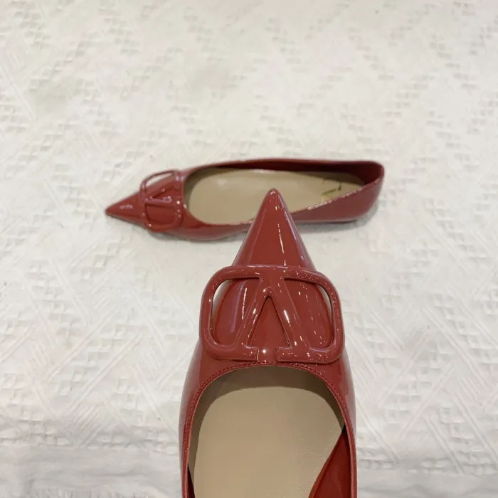 Valentino Women Shoes Mule Flip Flop Sandals VLOGO SIGNATURE CALFSKIN PUMP Flat Luxury Brand with Original Box