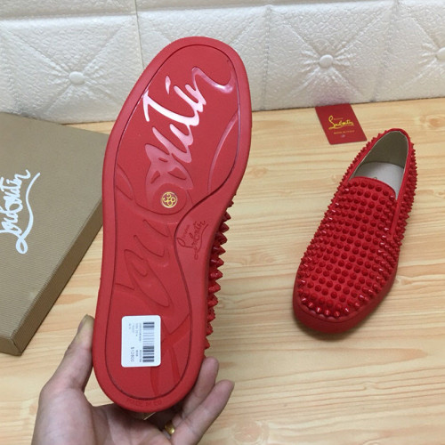 Christian Louboutin Mens Shoes Luxury Brand Red Bottom Design Roller-Boat Mens Flat