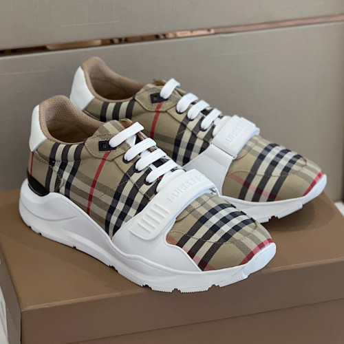 Burberry Womens Shoes Sneakers Fashion Type Luxury Brand Vintage Check Cotton Sneaker with Original Box