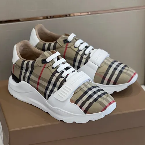 Burberry Womens Shoes Sneakers Fashion Type Luxury Brand Vintage Check Cotton Sneaker with Original Box