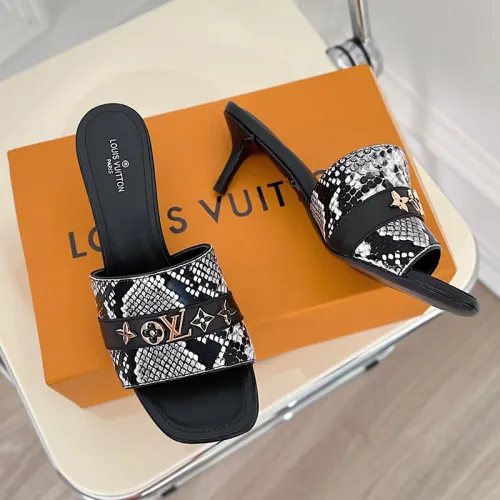 Louis Vuitton Womens Shoes Sandals Slippers Luxury Brand REVIVAL MULE 1A8W32 calf leather with Original Box 5.5cm Heel