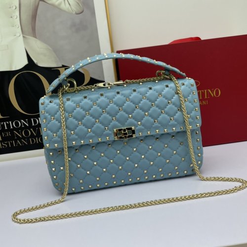 Valentino Womens Bags Crossbody Bags Handbags Luxury Brand LARGE ROCKSTUD SPIKE NAPPA LEATHER BAG with Original Box