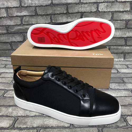 Christian Louboutin Mens Shoes Luxury Brand Red Bottom Design Louis Junior Spikes Flat with Original Box CL sneakers