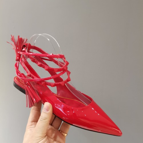 Valentino Womens Shoes Rockstud Slingback Ballet Flat