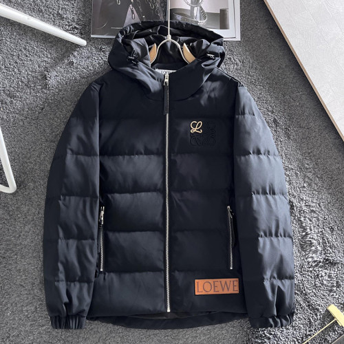 Loewe Mens Womens Winter Windprood Down Jackets Keep Warm 90% White Duck Down