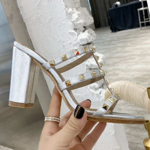 Valentino Women Shoes Mule Flip Flop Sandals ROMAN STUD SLIDE SANDAL IN QUILTED NAPPA with Original Box Luxury Brand