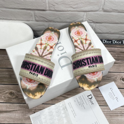 Dior Women Shoes Mule DWAY SLIDE Luxury Brand Womens Sandals Slippers with Original Box
