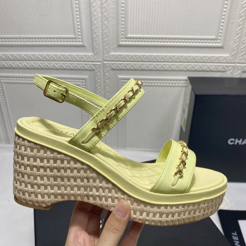 Chanel Womens Shoes Fashion Pumps Wedge Sandals