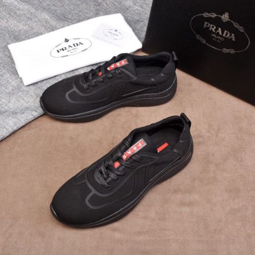 Prada Men Shoes Luxury Brand Sneakers Breathable Design Bike Fabric Sneakers