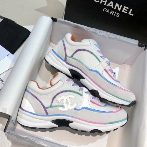 Chanel Mens Shoes Sneakers Luxury Brand Sports Shoes Breathable Design with Original Box