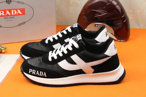 Prada Mens Shoes Sneakers Casual Shoes for Men Luxury Brand Breathable Fashion Sneakers with Original Box