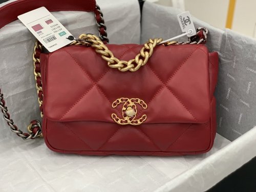 Chanel Womens Bags Shoulder Messenger Bags Chanel 19 Flap Bag Luxury Brand with Original Box