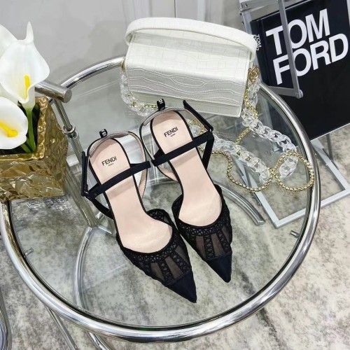 Fendi Womens Shoes Pump High Heels 9.5cm COLIBRI LITE SLINGBACKS