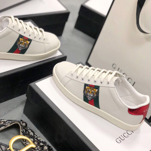 Gucci Womens Shoes Fashion Sneakers Lace-Up Luxury Brand Women's Ace Embroidered Sneaker with Original Box
