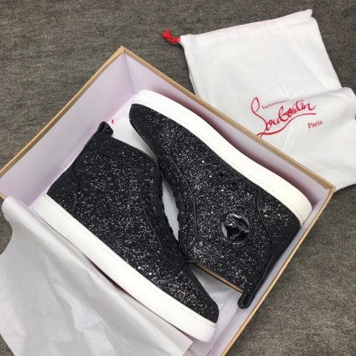 Christian Louboutin Mens Shoes Luxury Brand Red Bottom Design Louis Junior Spikes Flat with Original Box CL sneakers