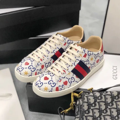 Gucci Womens Shoes Fashion Sneakers Lace-Up Luxury Brand Women's Ace Embroidered Sneaker with Original Box