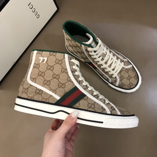 Gucci Womens Shoes Luxury Brand Women's Gucci Tennis 1977 High Top Sneaker ‎625807 HVK70 9765