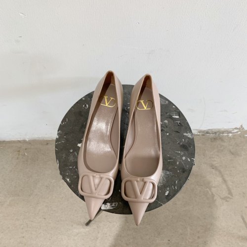 Valentino Women Shoes Mule Flip Flop Sandals VLOGO SIGNATURE CALFSKIN PUMP 45MM / 1.8 IN. with Original Box