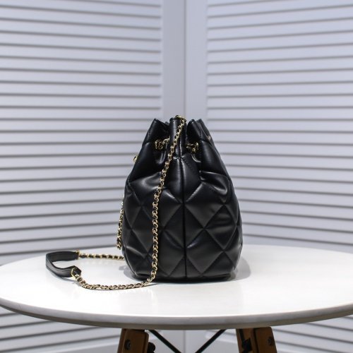 Chanel Womens Bags Drawstring Chain Bucket Bag