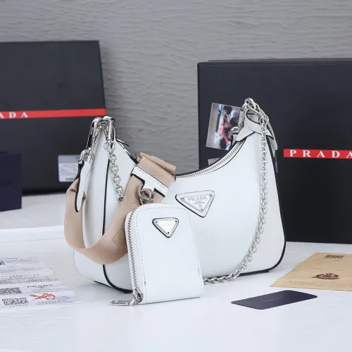Prada Men Womens Shoulder Bags with Original Box 1BH204_R064_F0009_V_V1L Luxury Brand Prada Re-Edition 2005 Saffiano leather bag