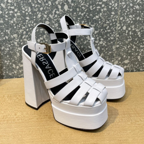 Versace Brand Womens Sandals Shoes Pumps Leather Big Size LA MEDUSA LEATHER PUMPS Design Luxury Brand Sandals for Women