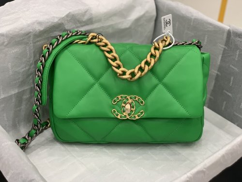 Chanel Womens Bags Shoulder Messenger Bags Chanel 19 Flap Bag Luxury Brand with Original Box