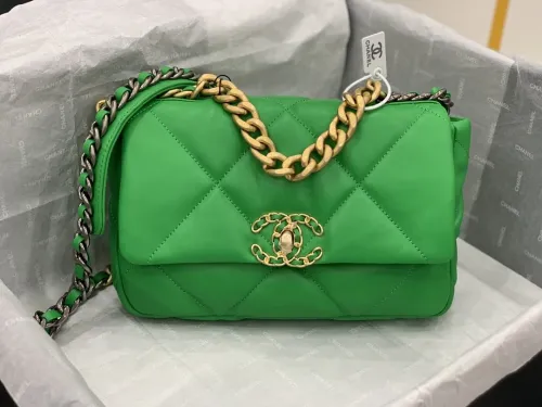 Chanel Womens Bags Shoulder Messenger Bags Chanel 19 Flap Bag Luxury Brand with Original Box