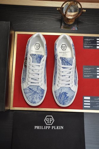 Philipp Plein Men Shoes Sneakers Low Top Sneaker Fashion Design Luxury Brand with Original Box