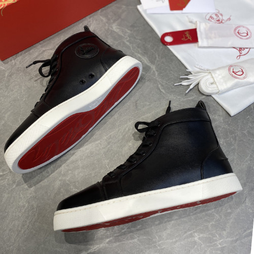 Christian Louboutin Mens Shoes Luxury Brand Red Bottom Design Louis Junior Spikes Flat with Original Box CL sneakers