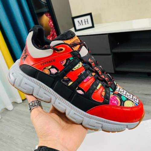 Versace Men Shoes Fashion Design Luxury Brand TRIGRECA SNEAKERS with Original Box