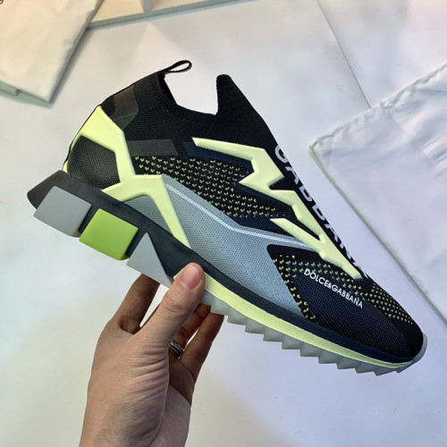 Dolce & Gabbana Womens Shoes Sneakers Luxury Brand Sorrento sneakers in stretch jersey with logo with Original Box