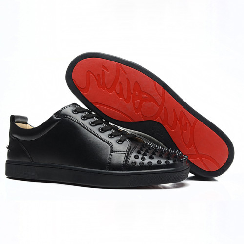 Christian Louboutin Mens Shoes Luxury Brand Red Bottom Design Louis Junior Spikes Flat with Original Box CL sneakers