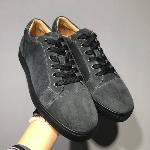 Christian Louboutin Mens Shoes Luxury Brand Red Bottom Design Louis Junior Spikes Flat with Original Box CL sneakers