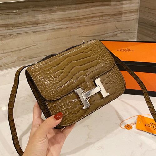 Hermes Womens Bags Crossbody Shoulder Bags Luxury Brand Fashion Hermès Constance Epsom Women Bag