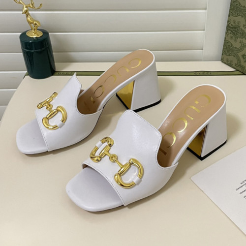 Gucci Womens Shoes Sandals Casual Design Luxury Brand Classic Leather Women's slide sandal with Horsebit with Original Box