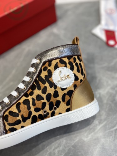 Christian Louboutin Mens Shoes Luxury Brand Red Bottom Design Louis Junior Spikes Flat with Original Box CL sneakers