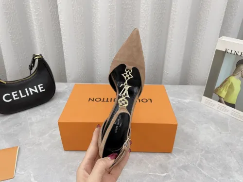 Louis Vuitton Womens Shoes Pumps Sandals Leather Design Luxury Brand Fashion Sandals with Original Box 10cm Heel