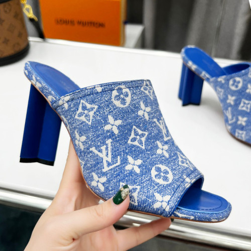 Louis Vuitton Womens Shoes Sandals Slippers Luxury Brand SILHOUETTE MULE 1A9PX4 Monogram denim with Original Box