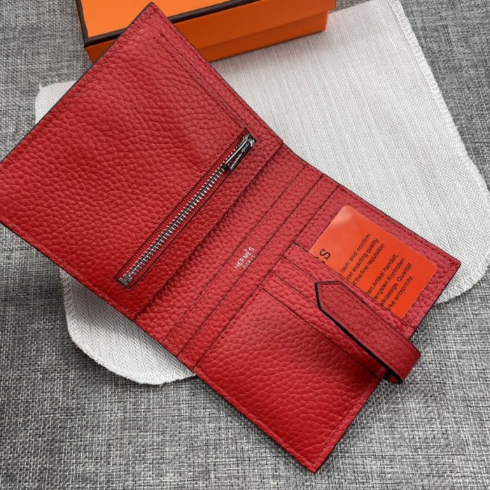 Hermes Womens Mens Wallets Purse Card Holder Leather Design Coin Bag with Original Box