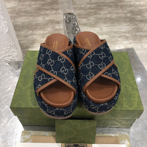 Gucci Womens Shoes Platform Slide Sandal