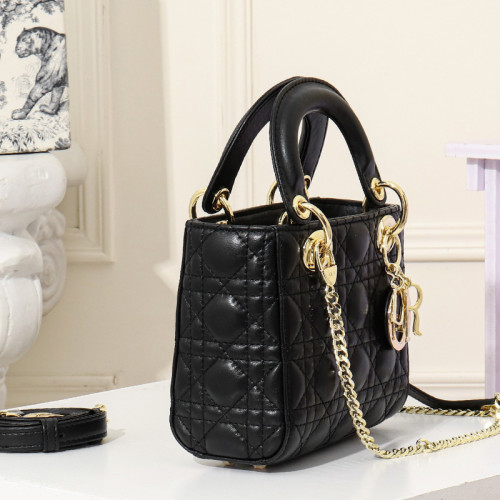 Dior Womens Bags Handbags Luxury Fashion LADY DIOR D-LITE BAG with Original Box
