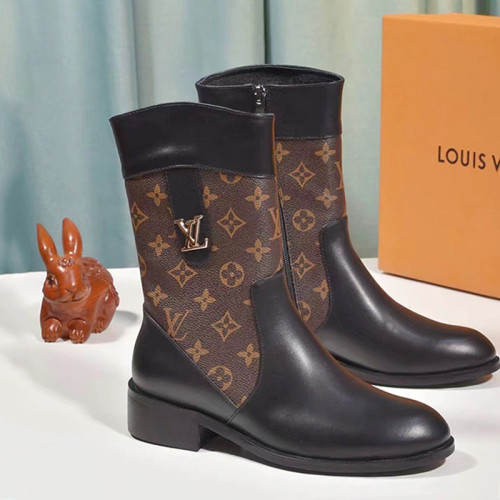 Louis Vuitton Women Shoes Boots Fashion Ankle Boots Luxury Brand Leather Design with Original Box