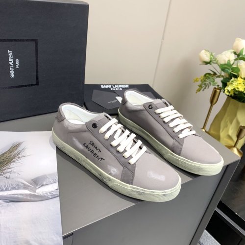 Saint Laurent YSL Men Womens Shoes COURT CLASSIC SL/06 EMBROIDERED SNEAKERS