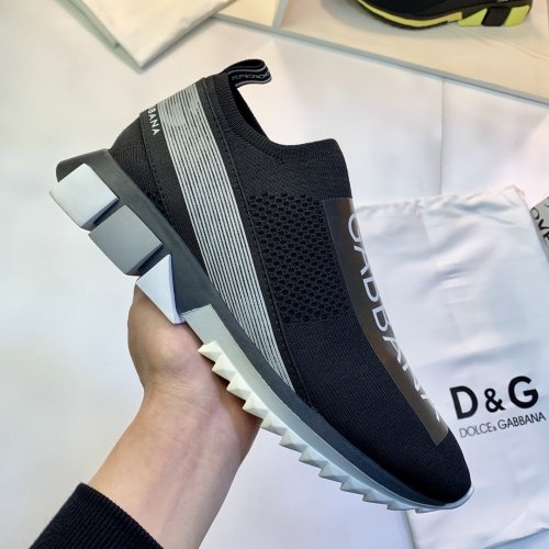 Dolce & Gabbana Womens Shoes Sneakers Luxury Brand Sorrento sneakers in stretch jersey with logo with Original Box