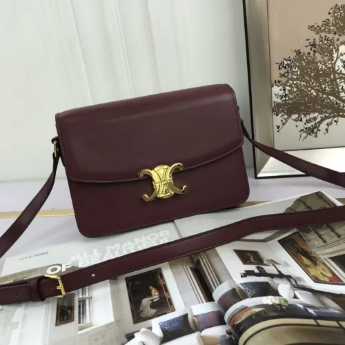 Celine Womens Bag MEDIUM TRIOMPHE BAG IN SHINY CALFSKIN