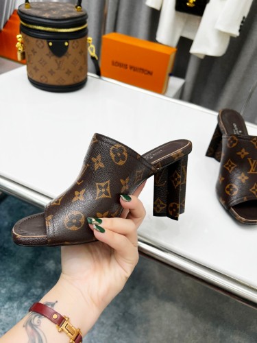 Louis Vuitton Womens Shoes Sandals Slippers Luxury Brand SILHOUETTE MULE 1A9PX4 Monogram denim with Original Box