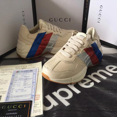 Gucci Womens Shoes Sneakers Fashion Type Luxury Brand Design Rhyton Sneaker with Original Box