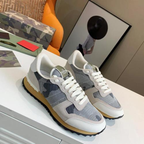 Valentino Men Shoes Fashion Design Luxury Brand ROCKSTUD CALFSKIN SNEAKER with Original Box