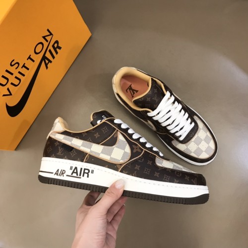 Louis Vuitton NIKE Off-White Men Shoes Fashion Sneakers Design Luxury Brand LVXNIKE Air Force Sneakers with Original Box